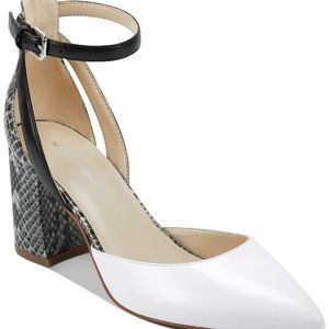 Marc Fisher Raie Crocodile Leather Ankle Heels